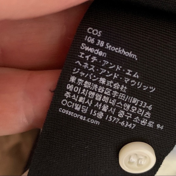 COS Navy Colorblocked Watercolor Top - Picture 9 of 9